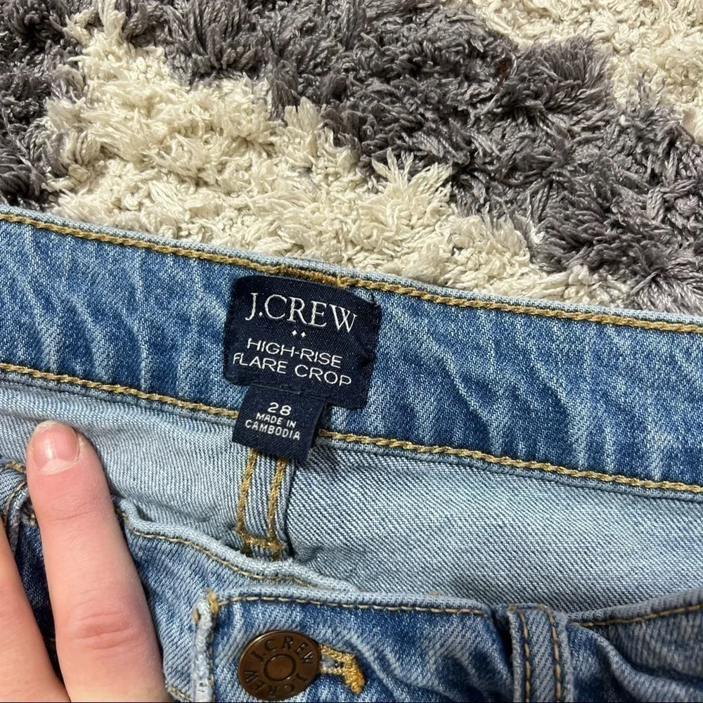 J. Crew High-rise flare crop jean in all-day stretch